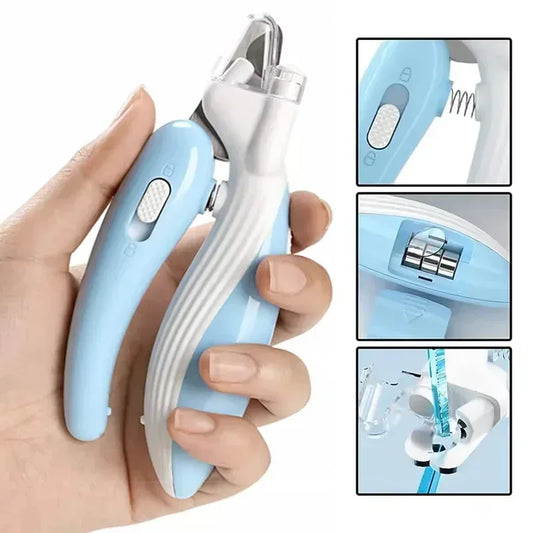 Professional Pet Nail Clippers with LED Light – Labour-Saving Dog & Cat Nail Trimmer for Safe, Stress-Free Grooming - Pawfectly Pets