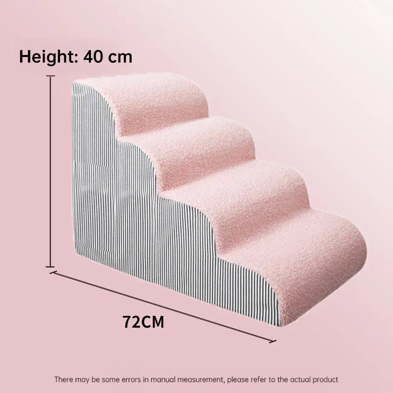 Pet Stairs for Dogs and Cats – Memory Foam Non-Slip Steps with Washable Cover for Small Pets, Elderly Dogs, and Injured Furry Friends - Pawfectly Pets