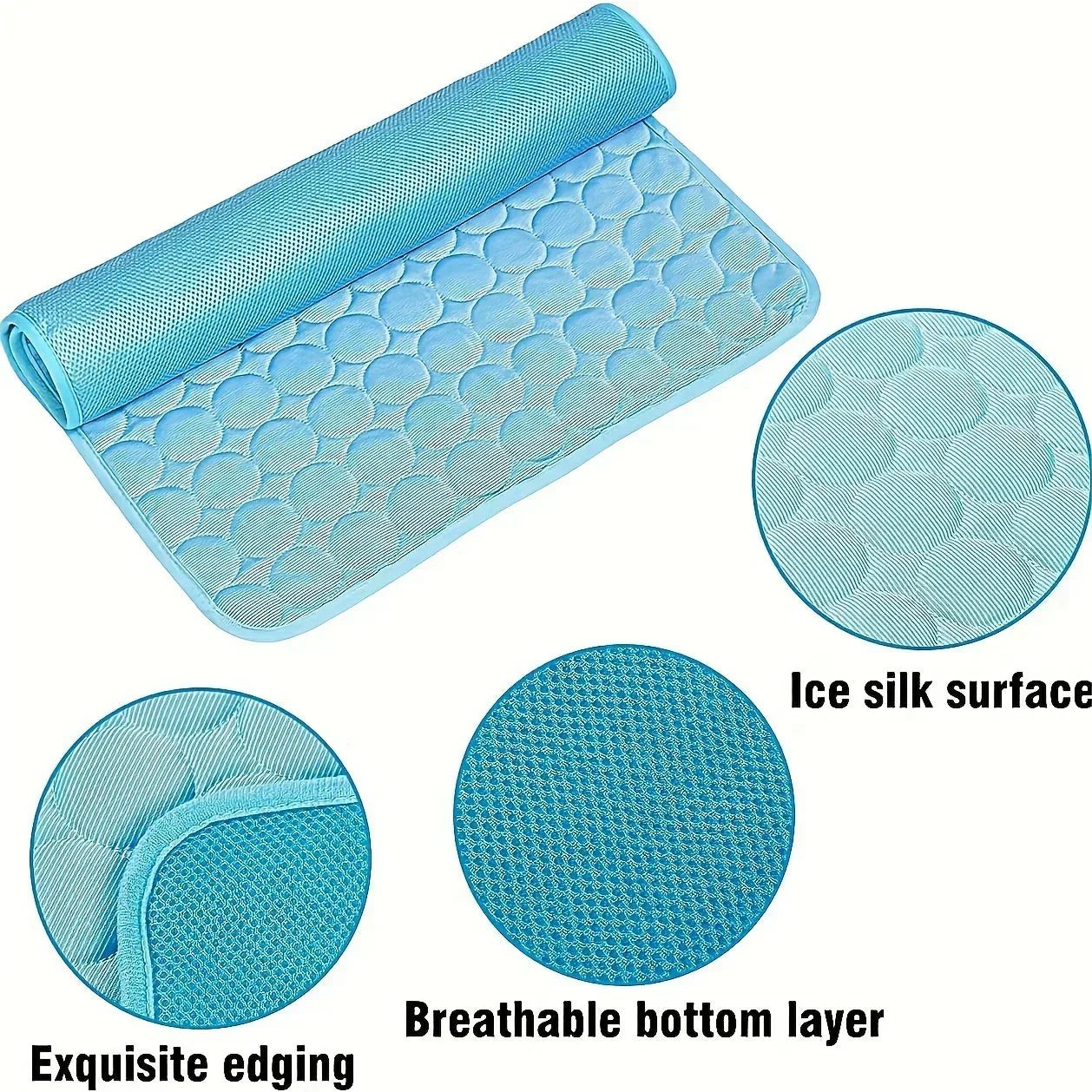 Pet Cooling Mat – Premium Ice Silk Pet Cooling Pad for Ultimate Summer Comfort - Pawfectly Pets