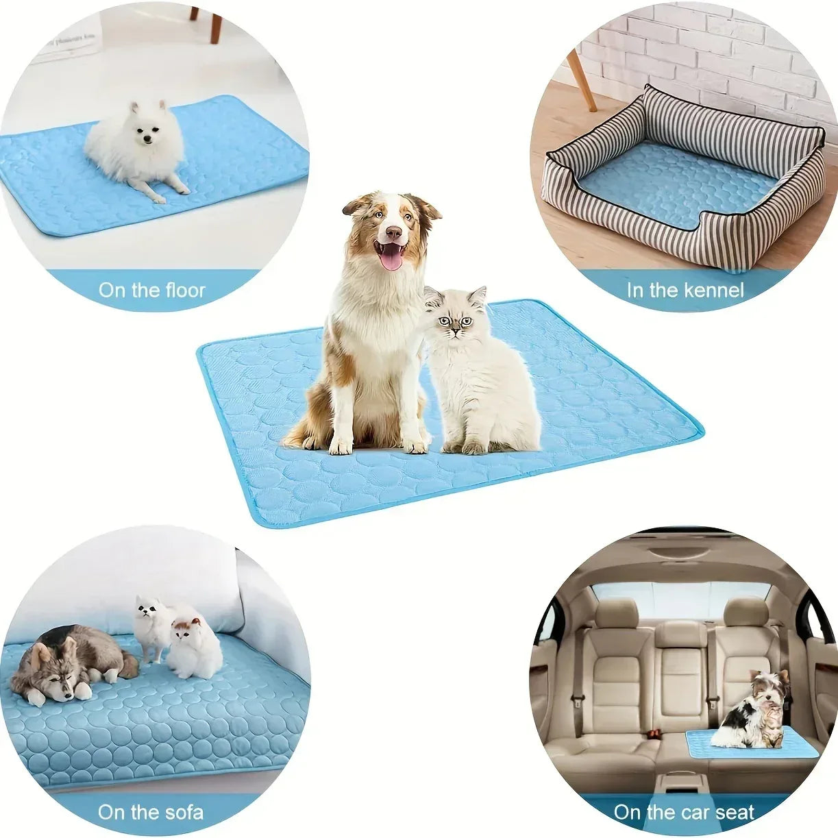 Pet Cooling Mat – Premium Ice Silk Pet Cooling Pad for Ultimate Summer Comfort - Pawfectly Pets