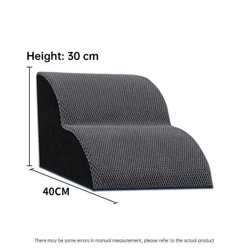 Pet Stairs for Dogs and Cats – Memory Foam Non-Slip Steps with Washable Cover for Small Pets, Elderly Dogs, and Injured Furry Friends - Pawfectly Pets