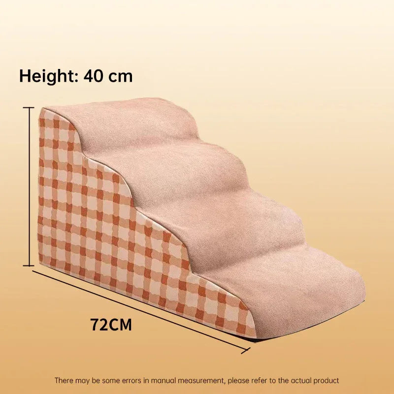 Pet Stairs for Dogs and Cats – Memory Foam Non-Slip Steps with Washable Cover for Small Pets, Elderly Dogs, and Injured Furry Friends - Pawfectly Pets