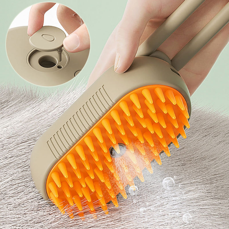 Cat Steam Brush – 3-in-1 Electric Pet Grooming Tool for Effortless Shedding Control
