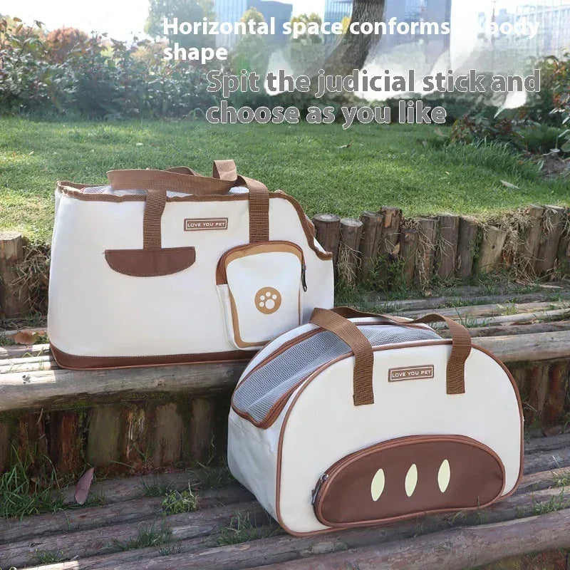 Pet Carrier Bag: Space-Saving Foldable Cat & Dog Travel Carrier with Breathable Design - Pawfectly Pets