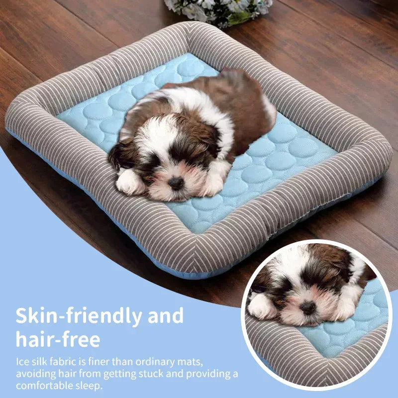 Cooling Pet Mat for Dogs and Cats – Ice Silk Breathable Summer Pad That Keeps Your Pet Cool and Comfortable - Pawfectly Pets