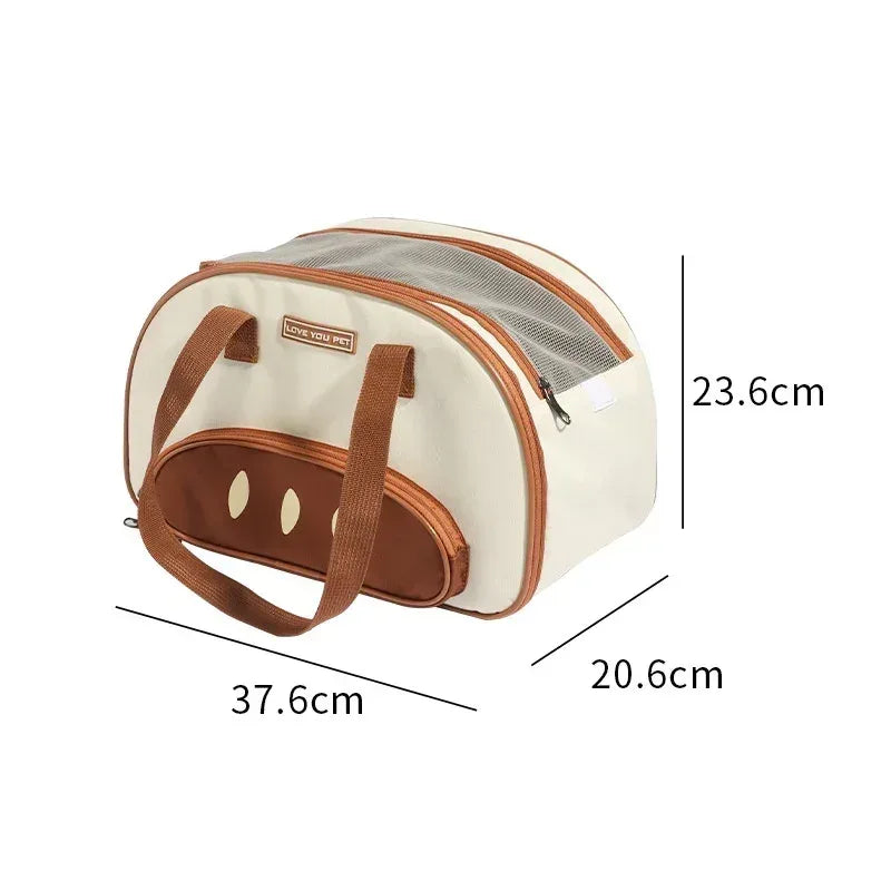 Pet Carrier Bag: Space-Saving Foldable Cat & Dog Travel Carrier with Breathable Design - Pawfectly Pets