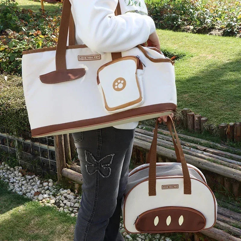 Pet Carrier Bag: Space-Saving Foldable Cat & Dog Travel Carrier with Breathable Design - Pawfectly Pets