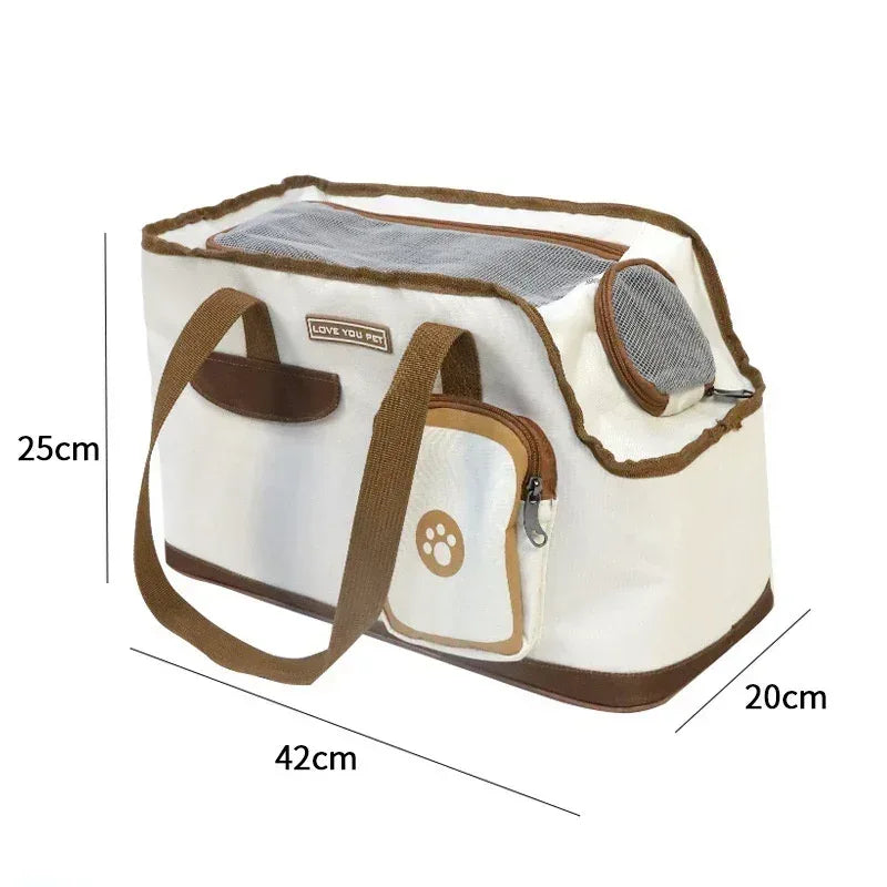 Pet Carrier Bag: Space-Saving Foldable Cat & Dog Travel Carrier with Breathable Design - Pawfectly Pets