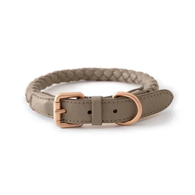 Premium Vegan Leather Dog Collar - Stylish, Sturdy & Cruelty-Free Large Dog Collar with Matching Leash Set - Pawfectly Pets