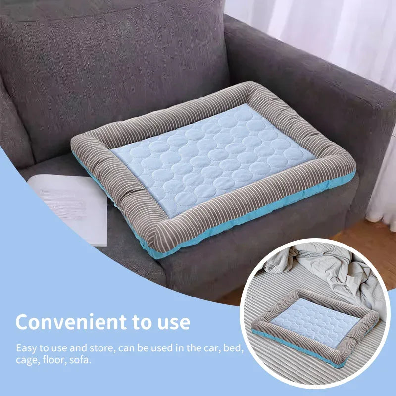 Cooling Pet Mat for Dogs and Cats – Ice Silk Breathable Summer Pad That Keeps Your Pet Cool and Comfortable - Pawfectly Pets