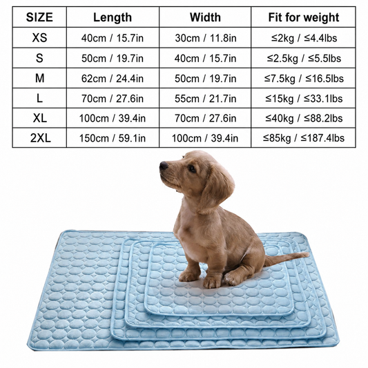 Pet Cooling Mat – Premium Ice Silk Pet Cooling Pad for Ultimate Summer Comfort