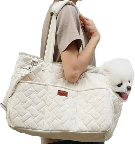 Pet Carrier Handbag - Breathable Pet Travel Bag with Mesh Ventilation for Small Dogs and Cats - Pawfectly Pets