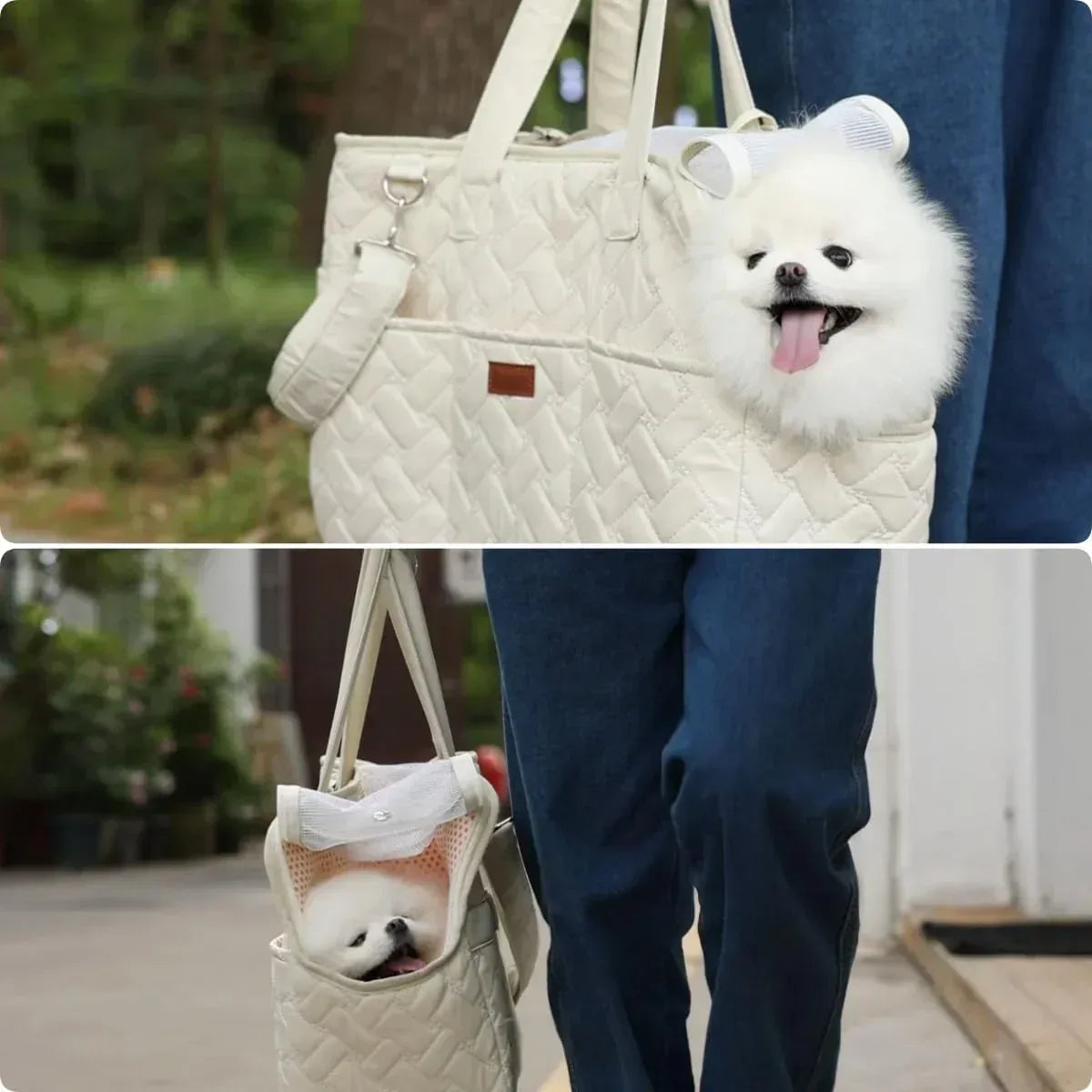 Pet Carrier Handbag - Breathable Pet Travel Bag with Mesh Ventilation for Small Dogs and Cats - Pawfectly Pets