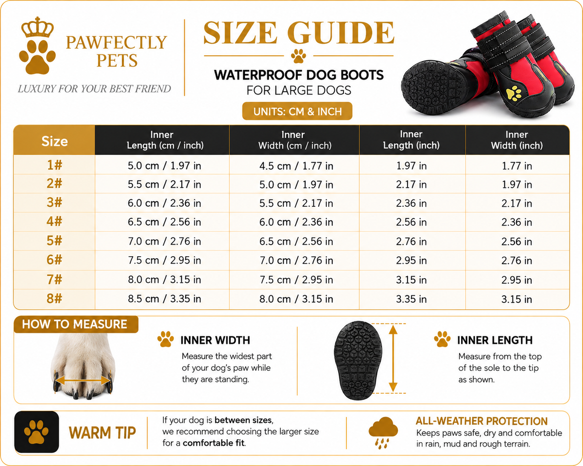 Waterproof Dog Boots for Large Dogs
