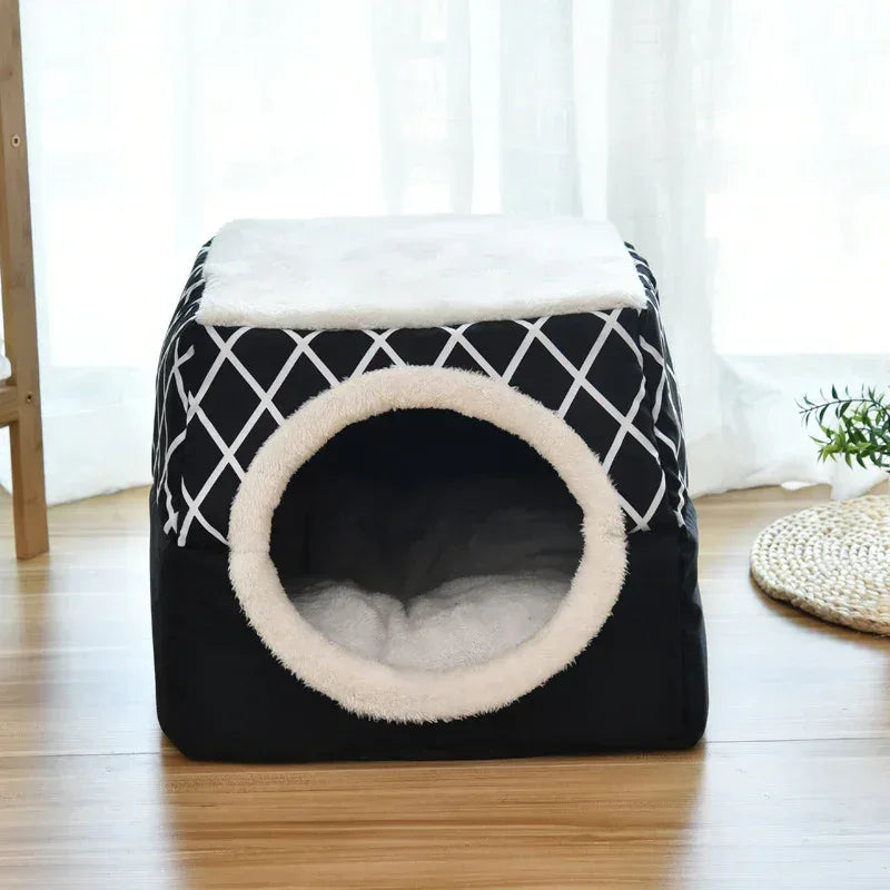 Cat Cave Bed - Cosy Four Seasons Space Capsule Cat House with Removable Cushion for Indoor Cats - Pawfectly Pets