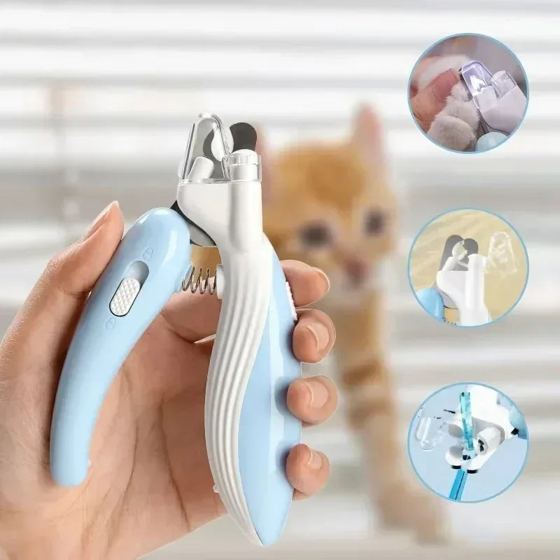 Professional Pet Nail Clippers with LED Light – Labour-Saving Dog & Cat Nail Trimmer for Safe, Stress-Free Grooming - Pawfectly Pets