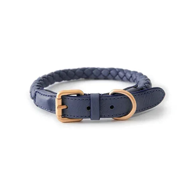 Premium Vegan Leather Dog Collar - Stylish, Sturdy & Cruelty-Free Large Dog Collar with Matching Leash Set - Pawfectly Pets