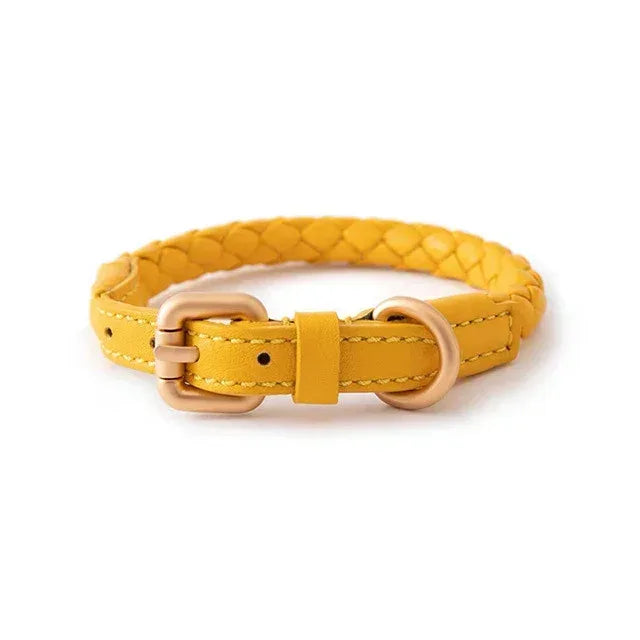 Premium Vegan Leather Dog Collar - Stylish, Sturdy & Cruelty-Free Large Dog Collar with Matching Leash Set - Pawfectly Pets