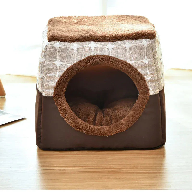 Cat Cave Bed - Cosy Four Seasons Space Capsule Cat House with Removable Cushion for Indoor Cats - Pawfectly Pets
