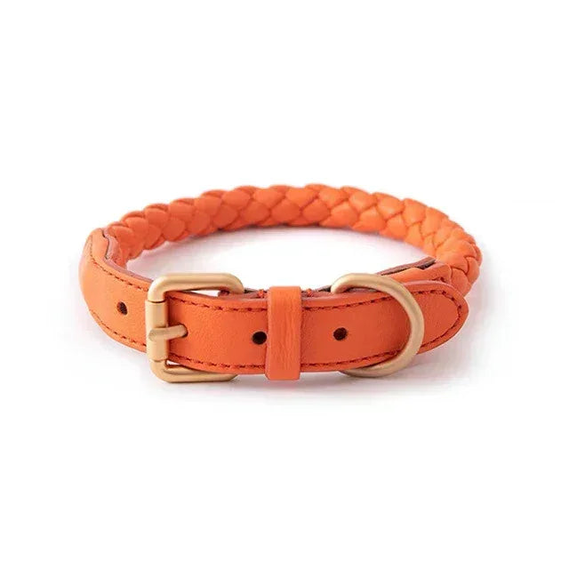 Premium Vegan Leather Dog Collar - Stylish, Sturdy & Cruelty-Free Large Dog Collar with Matching Leash Set - Pawfectly Pets