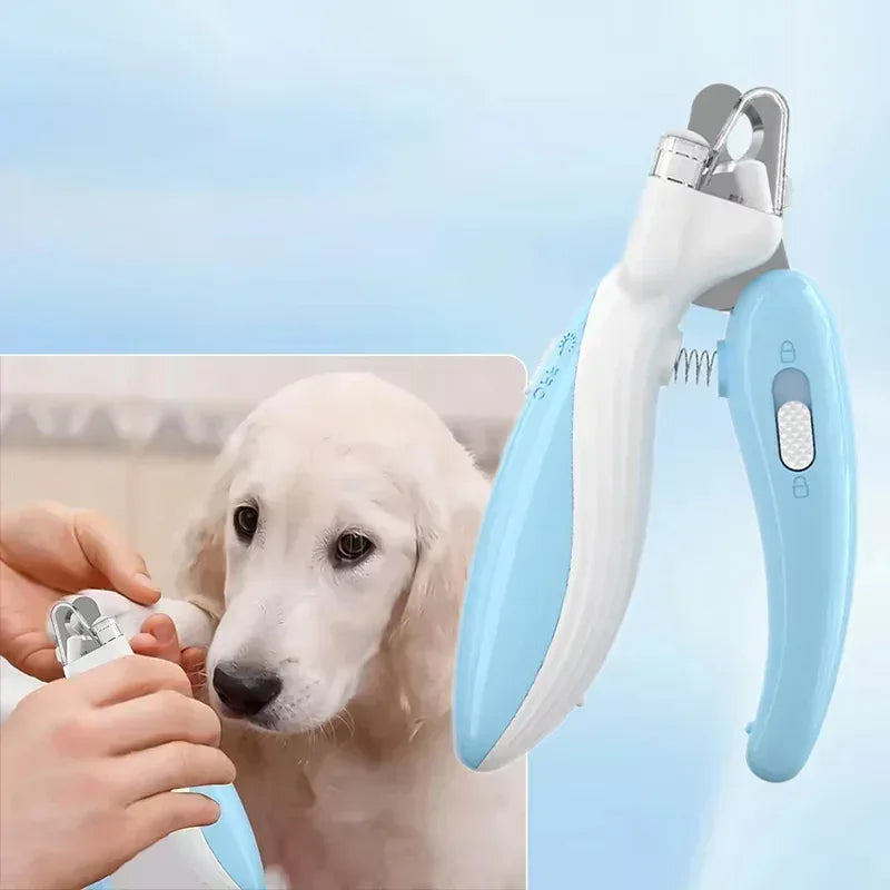 Professional Pet Nail Clippers with LED Light – Labour-Saving Dog & Cat Nail Trimmer for Safe, Stress-Free Grooming - Pawfectly Pets
